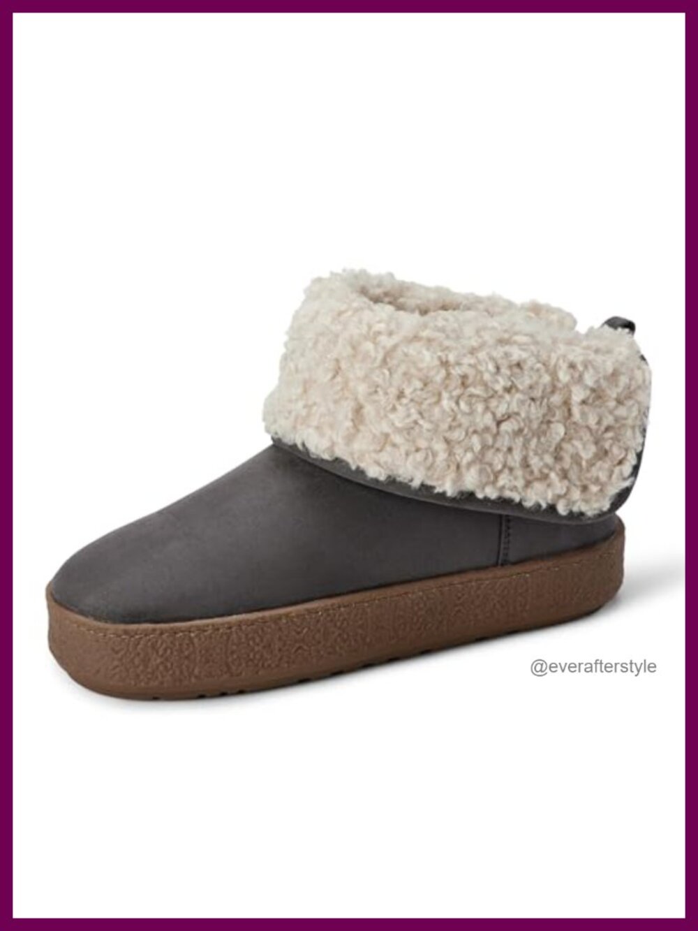 Women's Faux Suede Shearling Lined Pull-On Mid-Calf Boots